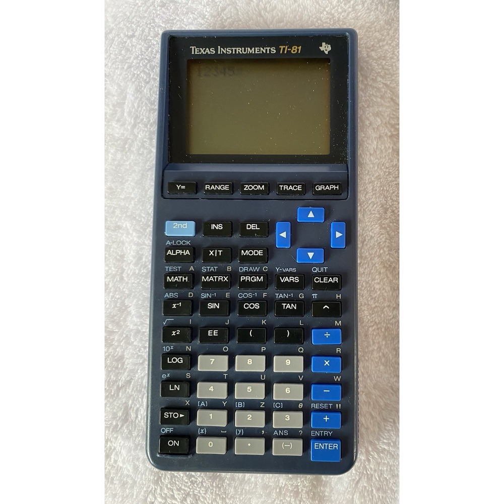 Texas Instruments TI-81 Graphing Calculator w/Cover Works Batteries Not Inc